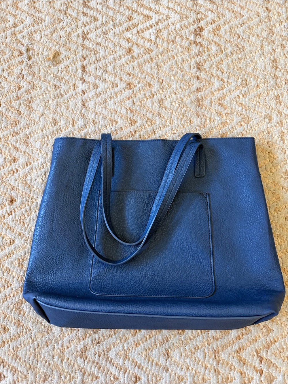 Classic Navy Tote Bag - Spacious Everyday Shoulder Bag
